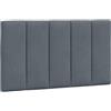 vidaXL Cuscino per testata grigio scuro 90 cm in velluto