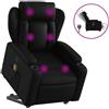 vidaXL Sedia per massaggi con supporto in piedi elettrica in Pelle finta nera