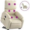 vidaXL Sedia per massaggi con ausilio elettrico in Pelle finta crema