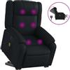 vidaXL Sedia per massaggi con supporto in piedi elettrica in Pelle finta nera