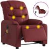 vidaXL Sedia da massaggio elettrica in Pelle finta rosso vino