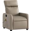 vidaXL Sedia per massaggi cappuccino-marrone in Pelle finta
