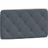 vidaXL Cuscino per testata grigio scuro 80 cm in velluto