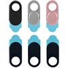 EIMSOAH Copertura per la Privacy della Fotocamera Blocco Webcam in Metallo Ultra Sottile da 3 Pezzi (Colore misto argento rosa)