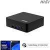 MSI MSI Cubi NUC AI+ 3MG-004EU Intel Core Ultra 5 322 16GB(8GB*2) SSD512GB W11P - Nero NUC AI+ 3MG-004EU