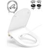 YEAUPE PRO Tavoletta WC Forma D in Urea Non Elettrico con Bidet, Soft Close | Sedile WC con acqua regolabile, sgancio rapido, facile pulizia e installazione semplice, adatto per WC domestici forma D