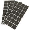 Emuca 2038816 Set di 63 Feltrini Autoadesivi Quadrati, 30X30 mm, Marrone
