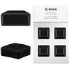 EMFA Cappuccio per palo da recinzione 40x40 mm Nero 4 pz sovrapposto per palo quadrato per recinzione in plastica 4x4 cm EMFA ®