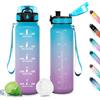 KollyKolla Borraccia 500ml, Borraccia Palestra Senza Perdite, Bottiglia con Filtro,con Indicatore del Tempo Motivazionale,Bambini, per Sport, Fitness, Ciclismo, Scuola,Yoga