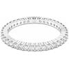 Swarovski Anello Vittore, Taglio Round, Bianco, Placcato color argento