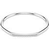 Swarovski Dextera Bracciale Rigido, Gioiello con Cristalli, Taglio Round, Forma Ottagonale, Chiusura Tilt Up, Taglia M, Placcatura in Tonalità Rodio, 17 cm, 5,8 x 5 cm, 0,4 x 6,4 cm, 4 cm