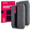 CAVEEM Spugna Esfoliante Corpo, Scrubber Doccia Corpo, 2 Pezzi, Grigio