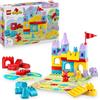 LEGO DUPLO Gioco al Castello con Salterello - Giochi Educativi per la Motricità Fine con 3 Animali Giocattolo, Castello e Gioco da Tavolo con Freccia Girevole - Regalo per Bambini da 3 Anni - 10450