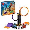 LEGO 60360 City Stuntz Sfida Acrobatica: Anelli Rotanti con Moto Giocattolo Carica e Vai, Giochi per Bambini e Bambine da 6 Anni, Gare per 1 o 2 Giocatori