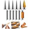GHKLNY Confezione da 12 stampi in acciaio inox per cannoli e creme, kit per tubetti per cannoli (cono e tubo)
