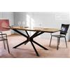 PIB Tavolo da pranzo in ottone, stile industriale, 200x90x76 cm, design vintage ed elegante