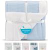 Interbaby Copertina bambino a nido d'ape extra morbide - colore blu