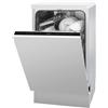 Amica EGSPV 587 915 - Lavastoviglie da incasso, completamente integrata (senza parte anteriore per mobili), larghezza 45 cm, 5 programmi, Aquastopp, cestino portaposate