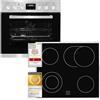 Exquisit EHE 157-2 URBZ Set Fornello da incasso | Capacità forno 59 L | Acciaio inossidabile