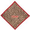 Fisura - Sciarpa collo donna originale all you need is love. Bandana multiuso per collo, testa o borsa beige e nero. 70 x 70 cm. Regalo da donna (Off, leopartto)