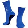 Cressi Ultra Stretch Neoprene Socks 1.5mm - Calzari Unisex per Apnea e Immersione in Neoprene Bifoderato, Blu/Logo Bianco, L