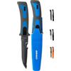 Cressi Unisex Adulto Coltello Professionale Subacqueo per Immersioni e Apnea, Blu/Grigio Lama Silver, 23.5 cm