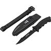 Cressi Borg Knife Black Blade Coltello Subacqueo, Unisex - Adulto, Nero, 26.5 cm