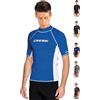 CRESSI Rash Guard Man Short/SL - Maglietta Uomo Manica Corta Tessuto Elastico Avvolgente Antiabrasione, T Shirt Tecnica Snorkeling Immersione Surf, Muta Sub Maglia Tecnica Protezione Raggi UV UPF 50+