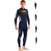 Cressi Morea Wetsuit Full 3 mm, Muta Monopezzo Neoprene Ultrastretch Uomo, Blu/Grigio/Argento, XXL/6
