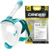 CRESSI Java Full Face Mask-Maschera Snorkeling Integrale Compact Fit Adulti-Trasp/Acquamarina L/XL