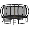 JUMMICO Trampolino da Giardino per Bambini con Rete di Sicurezza - Diametri 228, 305, 366, 427 cm - Tappeto Elastico e Molla Portata Massima 150 kg