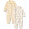 Amazon Essentials x Sofia Grainge Body a Maniche Lunghe in Jersey di Cotone Elasticizzato con Colletto a Volant Unisex - Bambini e ragazzi, Confezione da 2
