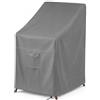 Vailge Coprisedie impilabili per patio, 36 x 28 x 47 cm, grigio