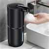 AiQInu Dispenser Sapone Automatico Schiuma, 380 ml Dispenser Sapone Bagno Muro con Sensore di Movimento Infrarossi, USB-C Ricaricabile, Impermeabile IPX5, per Bagno, Cucina