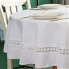 EHouseHome Tovaglia in tessuto resistente con pizzo bianco, impermeabile, senza pieghe, antimacchia, a prova di olio, per cene, interni ed esterni, matrimoni, vacanze, bianca, rotonda, 178 cm