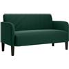 vidaXL Loveseat bank 109 cm fluweel donkergroen