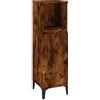vidaXL Armadietto Bagno Rovere Fumo 30x30x100 cm in Legno Multistrato