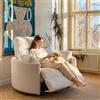 FLEXISPOT Mochi Pro Poltrona Relax Elettrica XXL 1,5 Posti, Seduta 90 cm, Poltrona TV Zero Wall per Persone Alte e Robuste, USB e Type-C, Sistema Anti-Schiacciamento, Chenille Beige