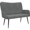 vidaXL 2-Zits Sofa Donkergrijs 115 x 61 x 87 cm fluweel