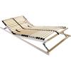 vidaXL Base a doghe Marrone 70 x 190 cm Legno massello di faggio