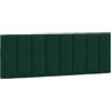 vidaXL Cuscino Testiera Hanko Verde Scuro 140 cm in Velluto