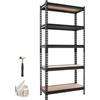 VEVOR Scaffale per Garage, Scaffale Metallico Portaoggetti, 5 Ripiani in MDF Regolabili, Capacità 907 kg, Scaffalatura Multiuso, per Cucina, Dispensa, Cantina e Bagno, 72 cm L x 30,9 cm P x 152 cm A