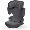 Bebeconfort Road Fix i-Size, Seggiolino Auto 15-36 kg, 3,5-12 anni (100-150 cm), Seggiolino Auto Isofix Pieghevole e Portatile da Viaggio, Leggero 4.4 kg, 14 Posizioni Poggiatesta, Tinted Graphite