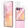 Fitudoos Compatibile con Samsung Galaxy Z Flip 8【2 +2+2 pezzi】 Protezione schermo interna morbida + 9H Anteriore Vetro Temperato + fotocamera protettiva, HD trasparente.