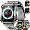 LIGE Smartwatch Uomo Con 3 Cinturini, Schermo HD 2,01", Orologio Smart Con Chiamata Bluetooth, Cardiofrequenzimetro 24/7 e SpO2, IP68 Impermeabile, 120+ Modalità Sportive Per Android iOS, EF2-L