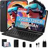 UJJ Tablet Android Octa-Core 2026 da 10 pollici, 22 GB di RAM+128 GB di ROM, espandibile fino a 2 TB, BT 5.0, 8000 mAh, 8+5 MP, 1280 x 800 FHD IPS, GPS, Widevine L1, 5G+2.4G WiFi 6, tablet con tastiera e