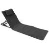 Baroni Home Lettino Prendisole Pieghevole da Spiaggia con Cuscino Imbottito, Schienale Reclinabile, Tasca Portaoggetti, Sdraio Portatile per Mare Piscina Campeggio, 48x150x52 cm Nero