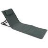 Baroni Home Lettino Prendisole Pieghevole da Spiaggia con Cuscino Imbottito, Schienale Reclinabile, Tasca Portaoggetti, Sdraio Portatile per Mare Piscina Campeggio, 48x150x52 cm (1, Grigio)