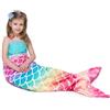 WERNNSAI Coperta a Coda di Sirena - Indossabile con Sirena in Peluche per Ragazze Bambini Coperta per Coccole in Morbido Pile di Flanella per Tutte le Stagioni, 140 x 60cm (Arcobaleno, Bambini)
