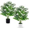 BTSD-home Piante Artificiali Finte di Monstera 71cm Piante Grandi Alte da Interno Esterno per Casa Ufficio Bagno Camera da Letto Decorazione Confezione da 2